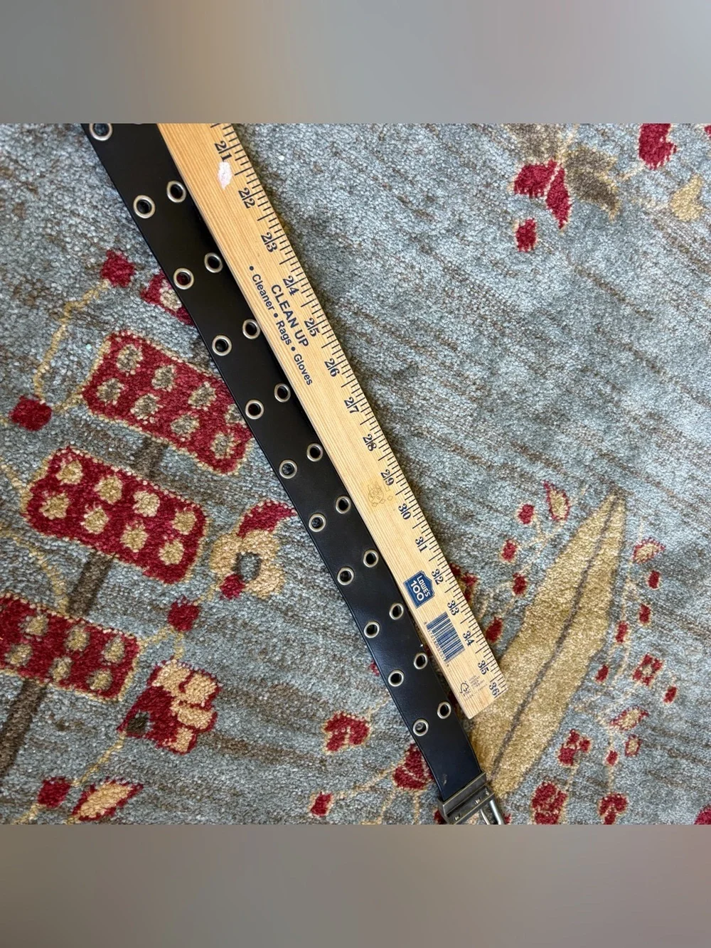 Y2k punk rock core leather belt with silver hole accents